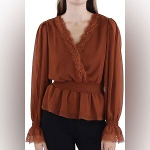 NWT Self Esteem Large Long Sleeve V-Neck